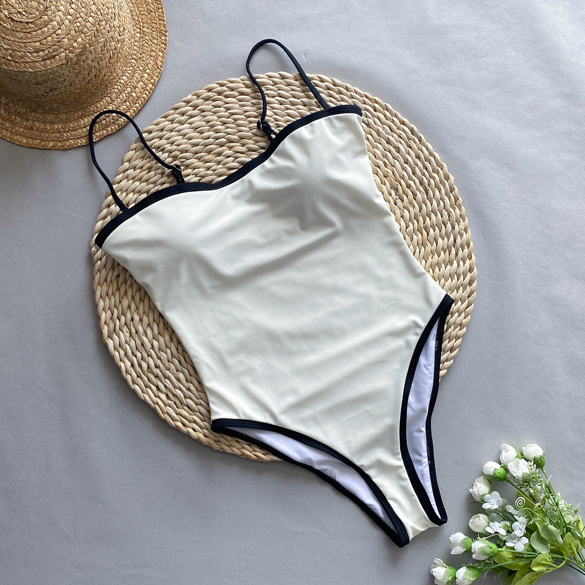 One Piece Bikini Stitching Swimsuit