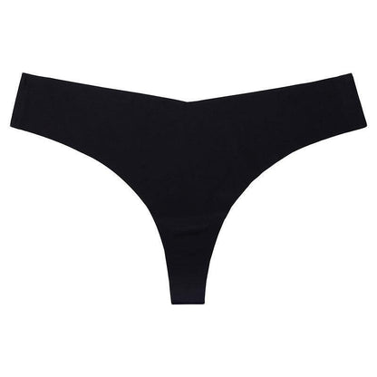 Seamless V-Shaped Low Waist T Back Thongs - ForVanity underwear, women's lingerie Thongs