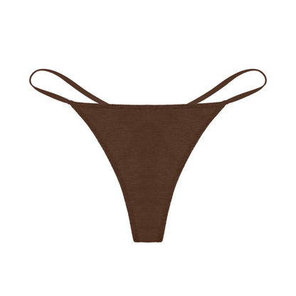 Peach Hip High Cut Cotton Thong Panties