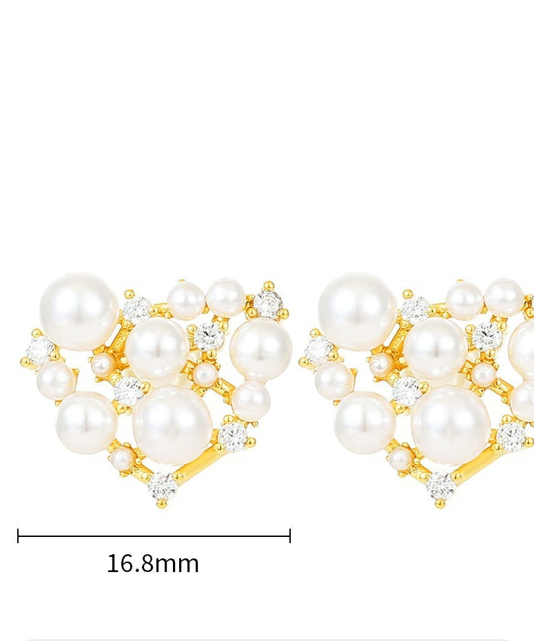 Size chart – HEART studs 16.8 × 14.2 mm, ~2.4 g