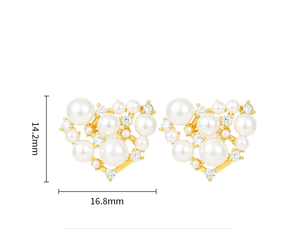 Size chart – HEART studs 16.8 × 14.2 mm, ~2.4 g