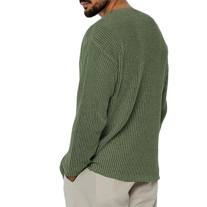 Men's V-Neck Solid Color Sweater - Youth