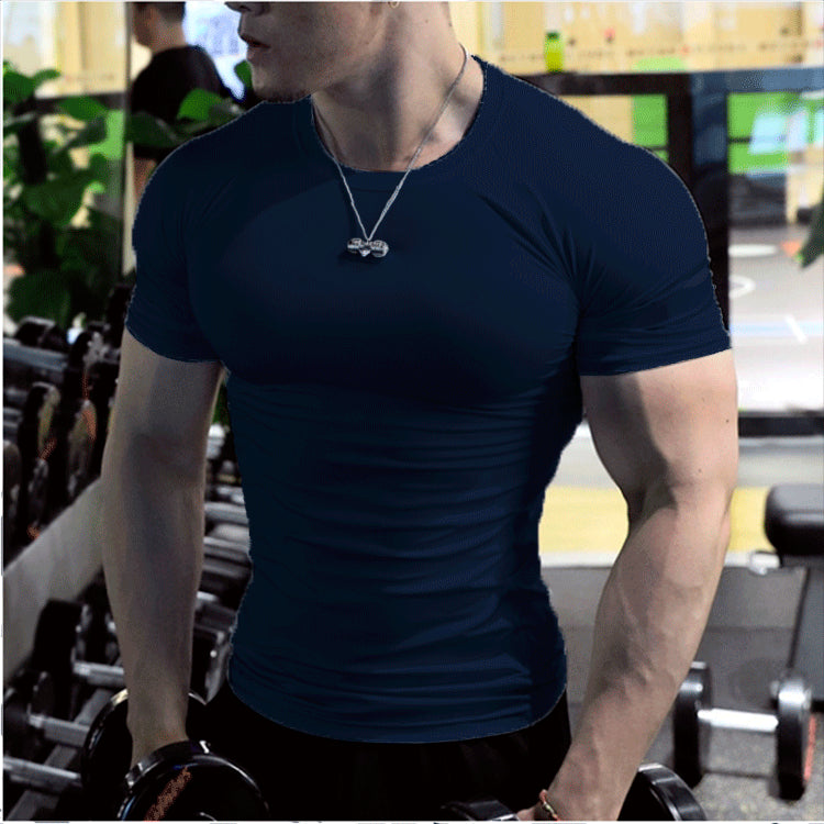 Men's Slim-Fit Performance Training T-shirt: Master Your Fitness Runs