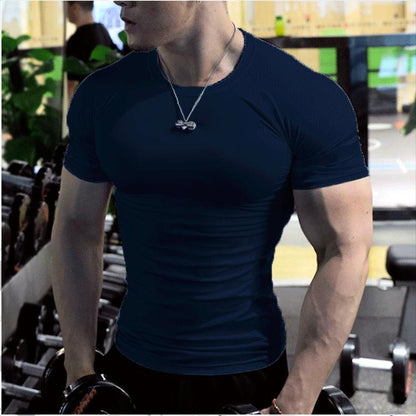 Men's Slim-Fit Performance Training T-shirt: Master Your Fitness Runs - ForVanity men's sports & entertainment, sports tops Sports Top