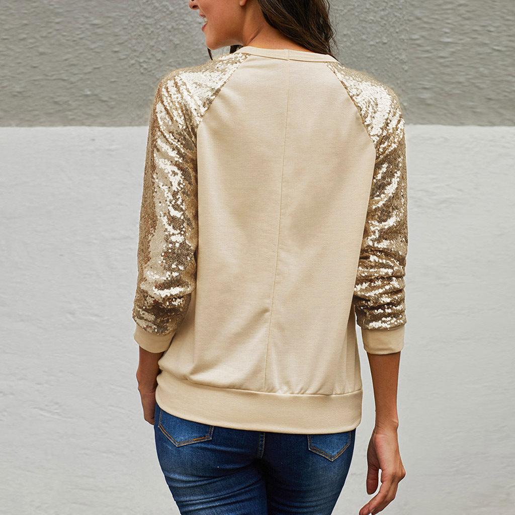 Add a Touch of Sparkle with Our Casual Sequin Knitted Sweater - ForVanity