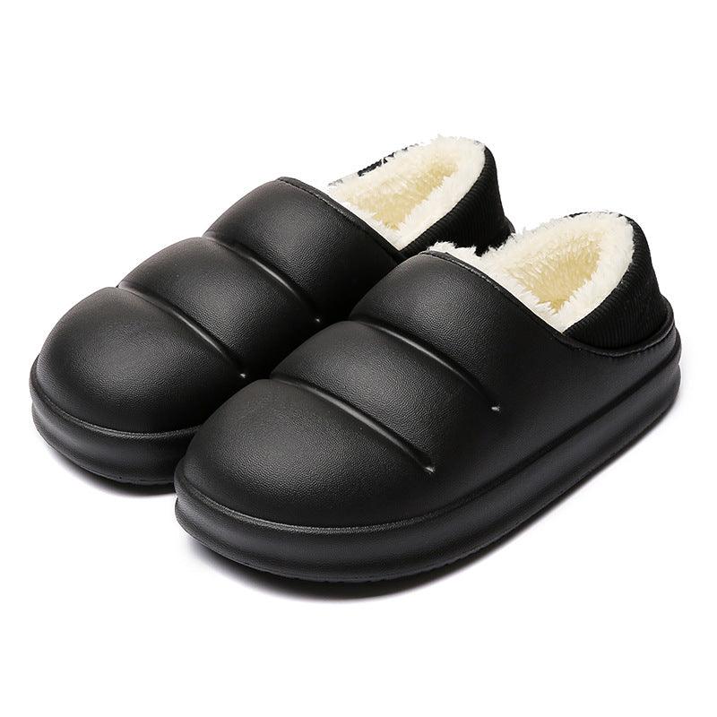 Couple Cotton Slippers Wiomen Winter Warm House Shoes Waterproof Garden Slipper - ForVanity SLIPPERS