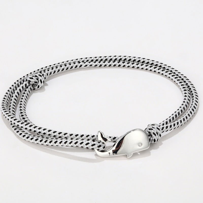 Adjustable Korean Small Whale Rope Bracelet - ForVanity