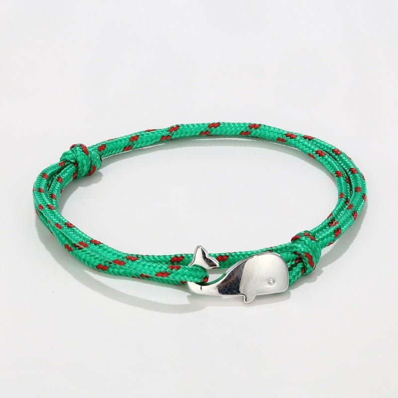 Adjustable Korean Small Whale Rope Bracelet - ForVanity