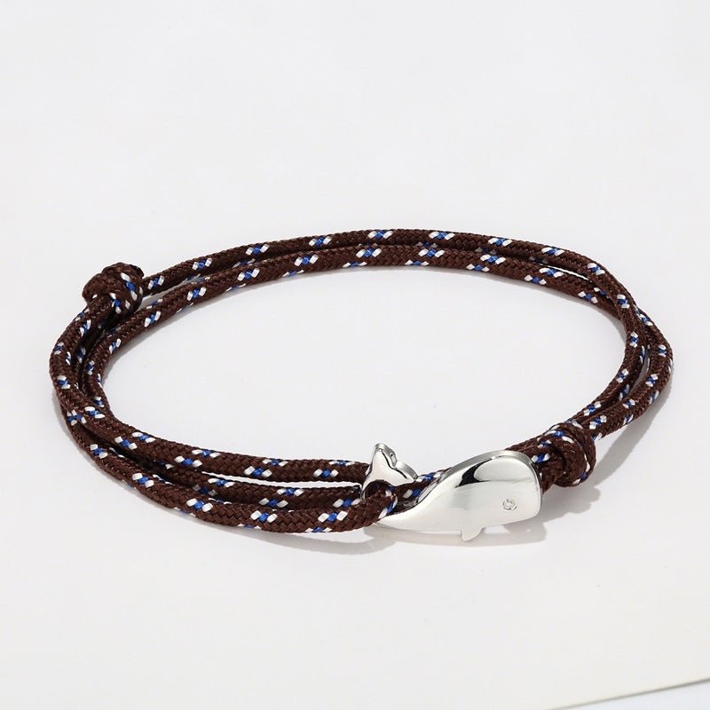 Adjustable Korean Small Whale Rope Bracelet - ForVanity