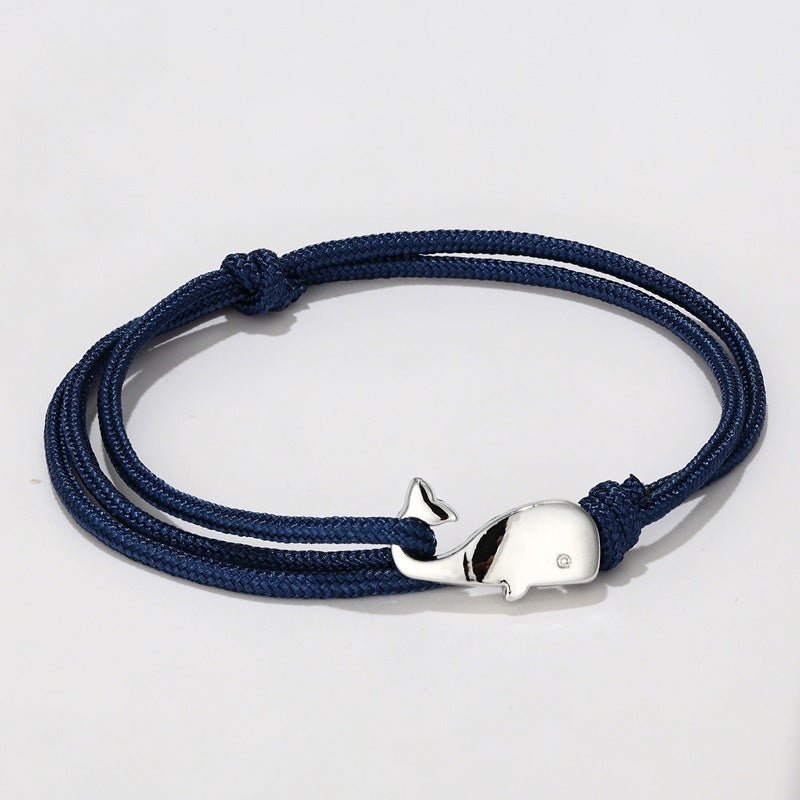 Adjustable Korean Small Whale Rope Bracelet - ForVanity