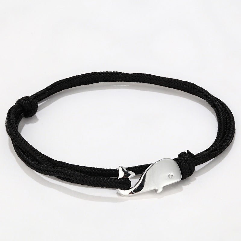 Adjustable Korean Small Whale Rope Bracelet - ForVanity