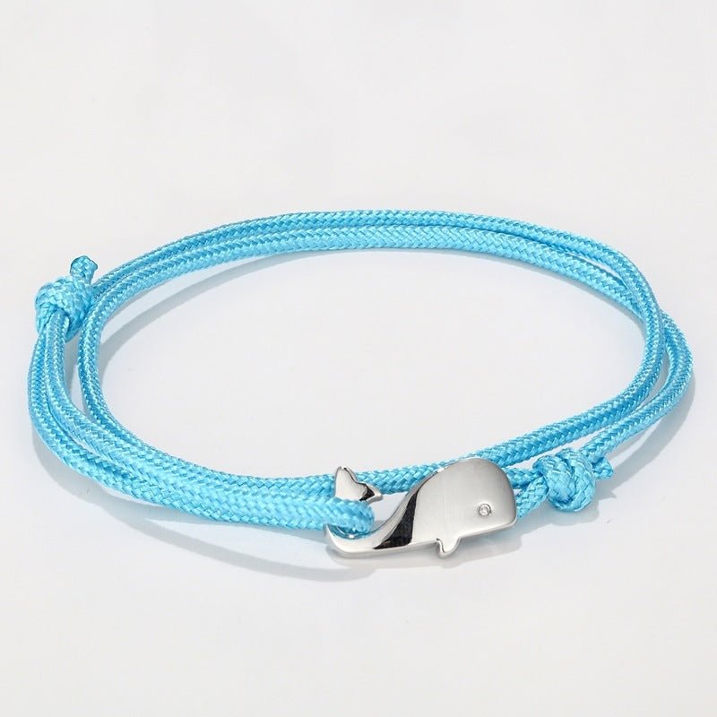 Adjustable Korean Small Whale Rope Bracelet - ForVanity