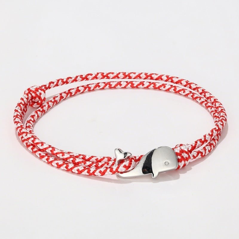 Adjustable Korean Small Whale Rope Bracelet - ForVanity