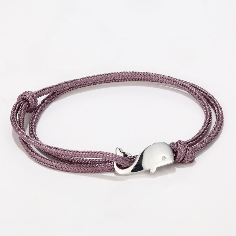 Adjustable Korean Small Whale Rope Bracelet - ForVanity