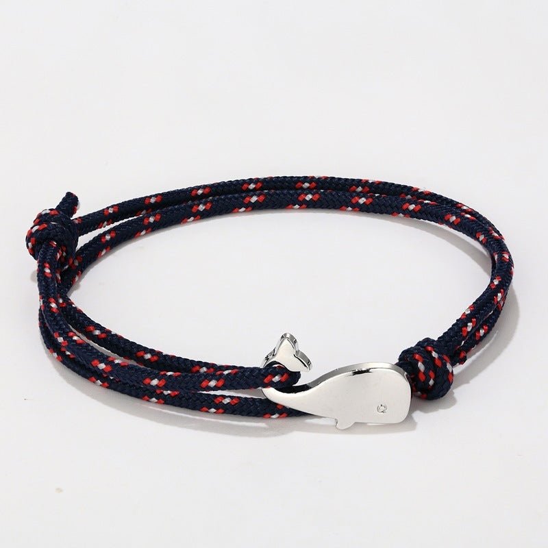 Adjustable Korean Small Whale Rope Bracelet - ForVanity