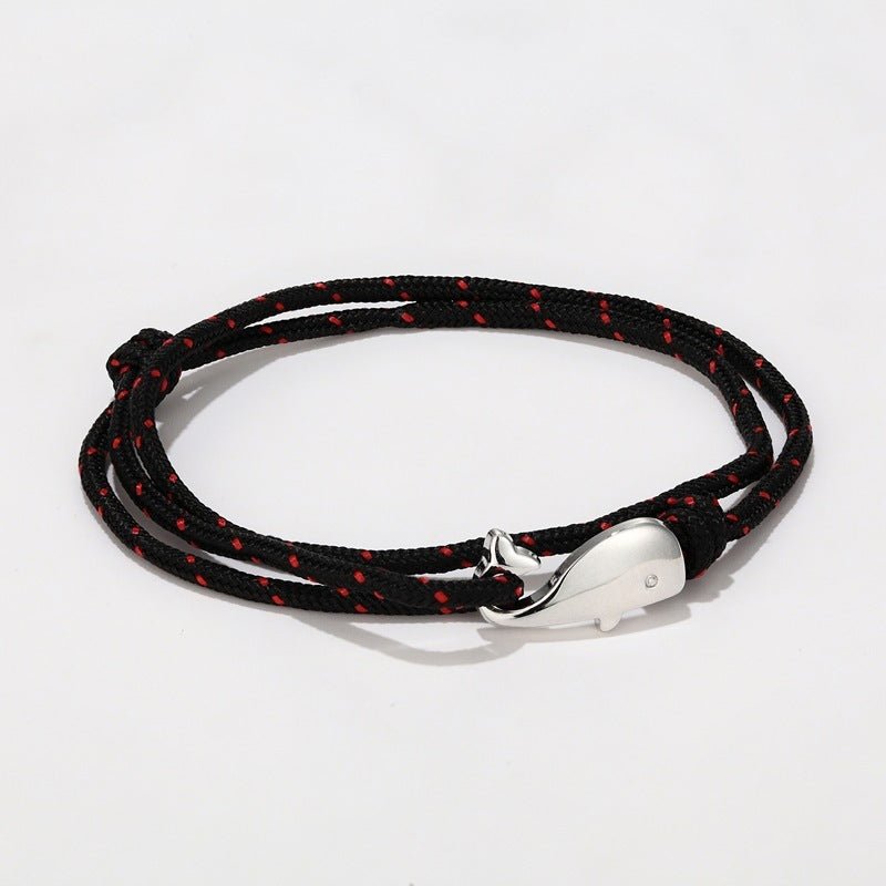 Adjustable Korean Small Whale Rope Bracelet - ForVanity