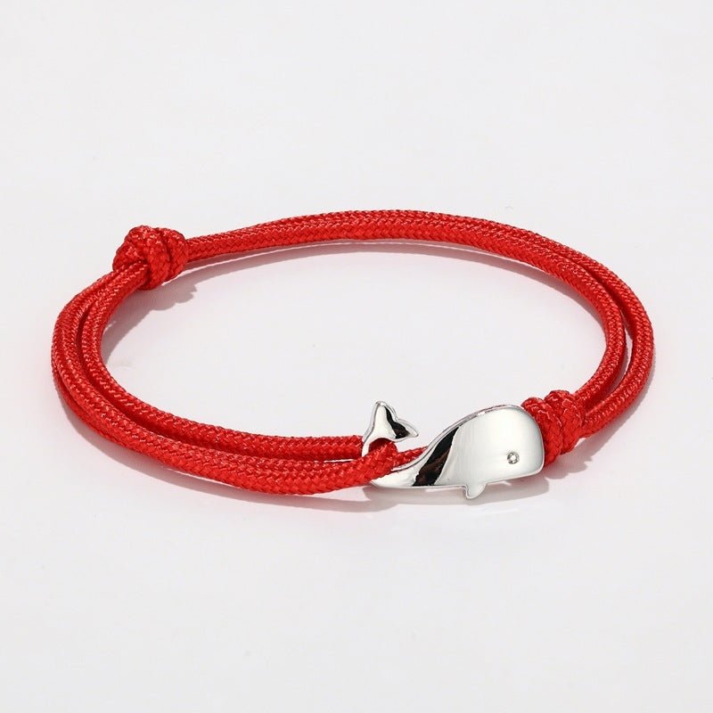 Adjustable Korean Small Whale Rope Bracelet - ForVanity