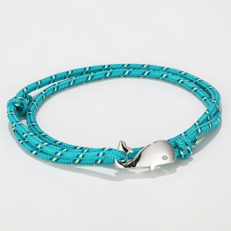 Adjustable Korean Small Whale Rope Bracelet - ForVanity