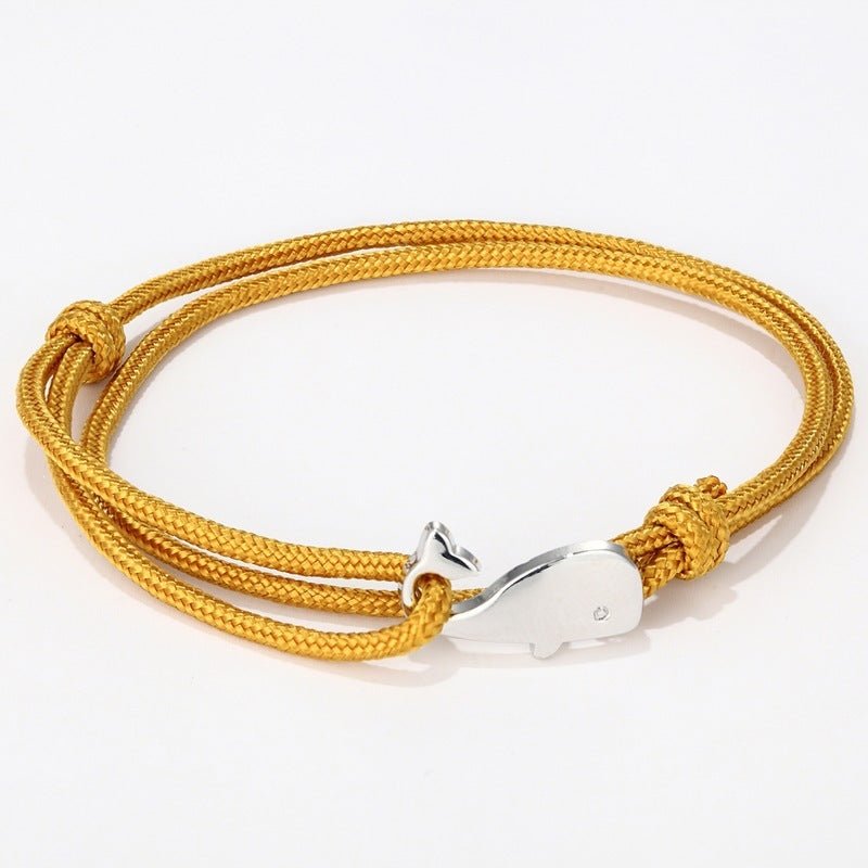 Adjustable Korean Small Whale Rope Bracelet - ForVanity