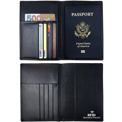 RFID Anti-Magnetic Passport Holder and Leather ID Case - ForVanity men's accessories, wallets Wallets