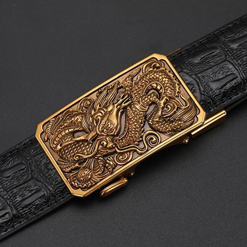 Automatic buckle leather belt - ForVanity