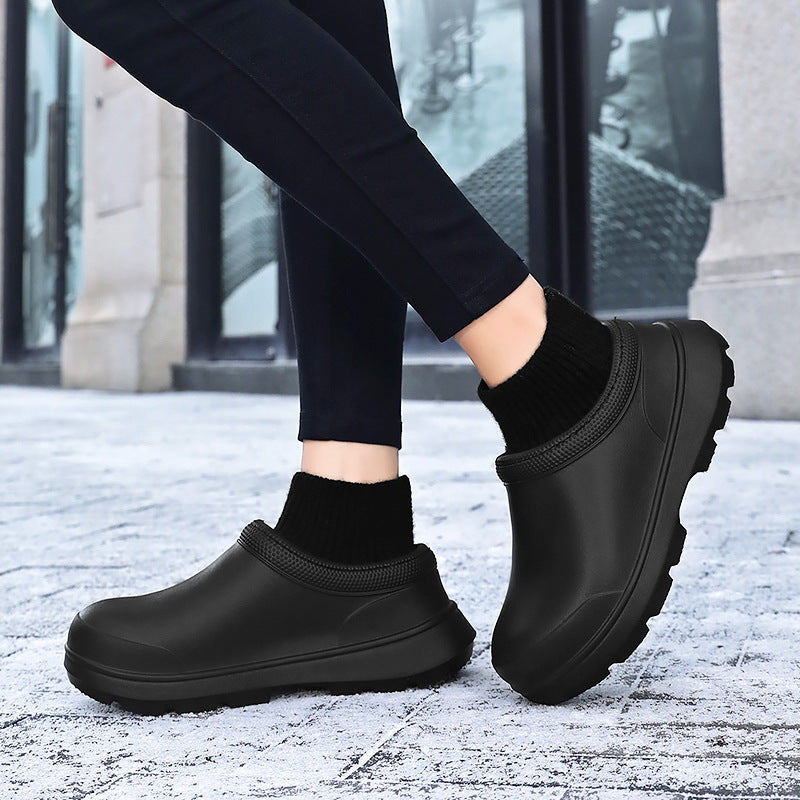 Men's And Women's Home Shoes With Thick Bottom Fashion Casual Non-slip Waterproof Chef Shoes