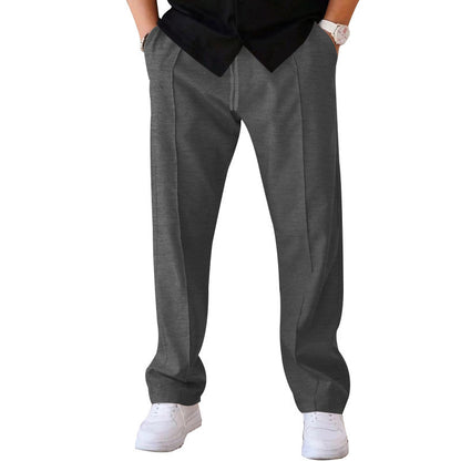 Men's Trousers Sports Casual Loose Straight Pants With Drawstring