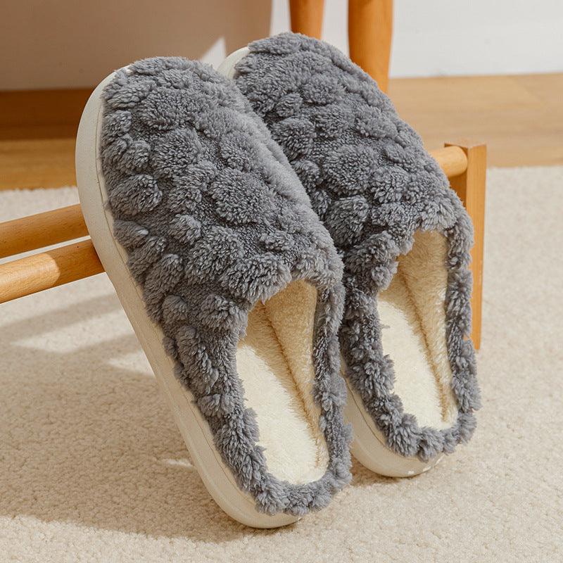 Soft Plush Slippers Women Men Cozy Fluffy Fleece House Shoes Winter Warm Slip On Floor Bedroom Slippers - ForVanity SLIPPERS