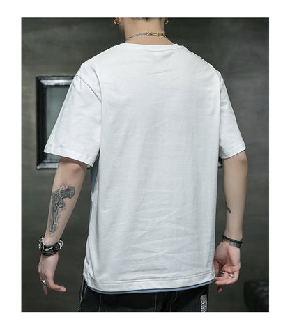Men's Korean-Style Plus Size Casual T-shirt