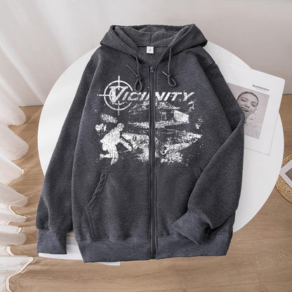 Men's Printed Zipper Sweater Jacket - ForVanity hoodies & sweatshirts, men's clothing Men’s Hoodies & Sweatshirts