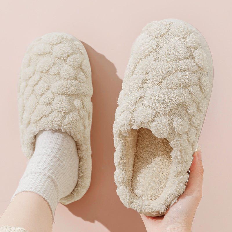 Soft Plush Slippers Women Men Cozy Fluffy Fleece House Shoes Winter Warm Slip On Floor Bedroom Slippers - ForVanity SLIPPERS