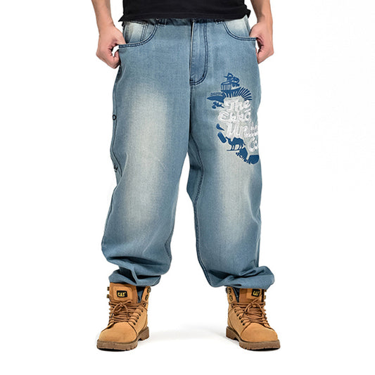 Men's Hip-Hop Style Loose Casual Denim Jeans