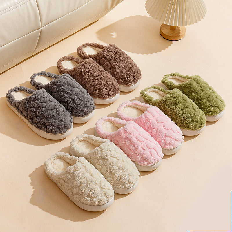 Soft Plush Slippers Women Men Cozy Fluffy Fleece House Shoes Winter Warm Slip On Floor Bedroom Slippers - ForVanity SLIPPERS