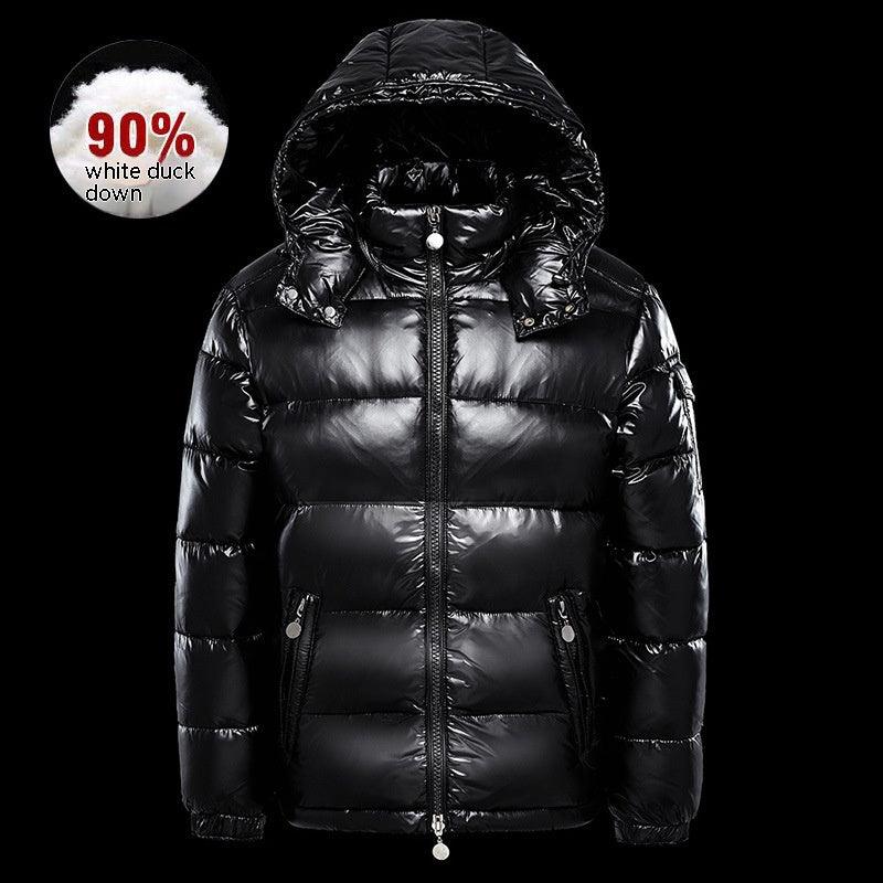 Down Jacket Black Glossy Couples Coat - ForVanity Jacket