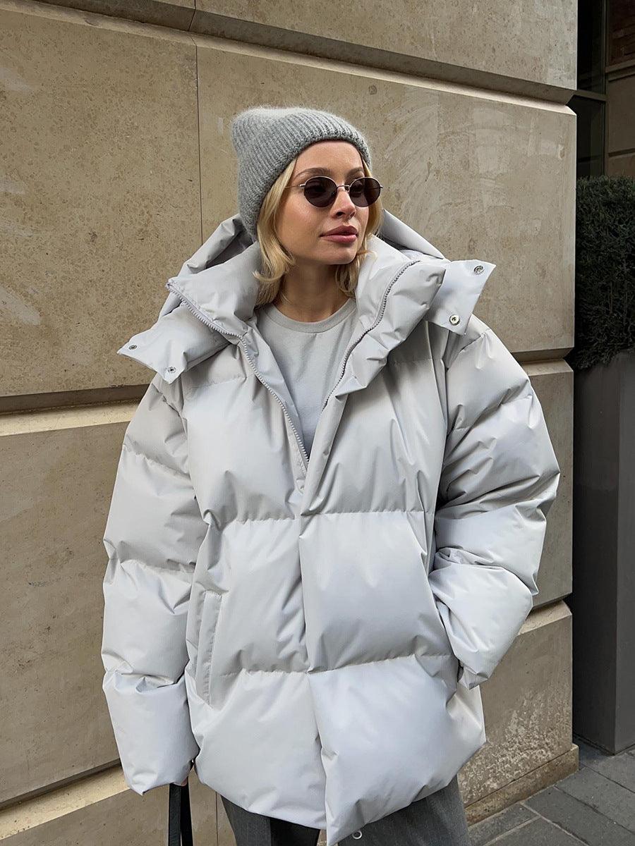 Fashion Coat With Removable Hood Cotton Jacket Winter Warm Windproof Loose Cotton Jacket Loose Parka Outerwear Clothing - ForVanity Jacket