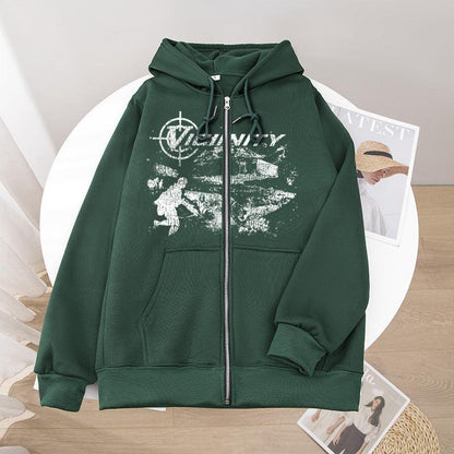 Men's Printed Zipper Sweater Jacket - ForVanity hoodies & sweatshirts, men's clothing Men’s Hoodies & Sweatshirts