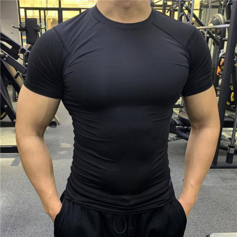 Men's Slim-Fit Performance Training T-shirt: Master Your Fitness Runs