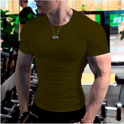 Men's Slim-Fit Performance Training T-shirt: Master Your Fitness Runs - ForVanity men's sports & entertainment, sports tops Sports Top