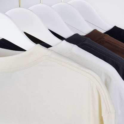 Relaxed Drop Shoulder Tee: Effortlessly Cool Round Neck Essential