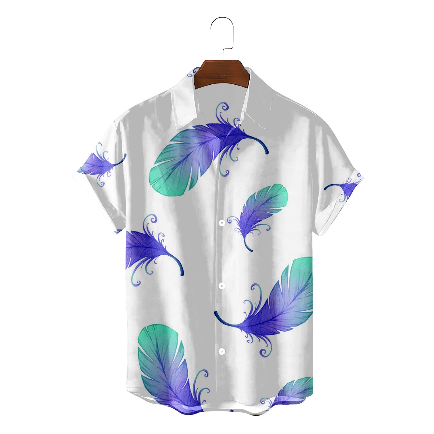 Men's Cartoon Pattern Beach Vacation Cardigan - Slim Fit Leisure Shirt