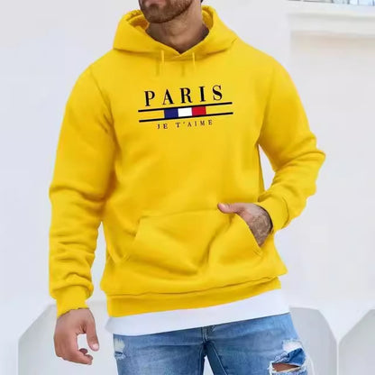 Autumn & Winter Printed Long Sleeve Hoodie - Loose Fit, Casual