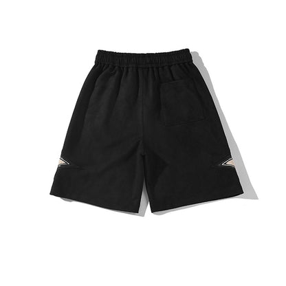 Men's Summer Retro Suede Shorts: Classic Comfort in Black & Army Green