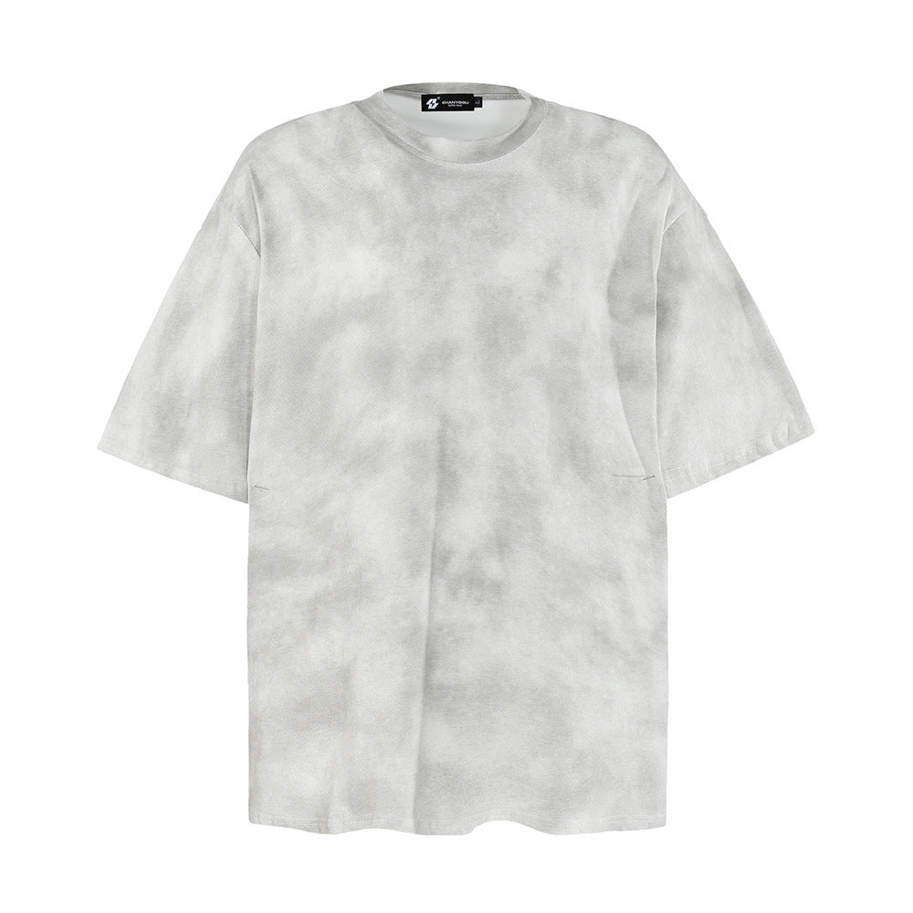 Men’s Cotton Tie-Dye T-Shirt – Loose Fit Short Sleeve Top