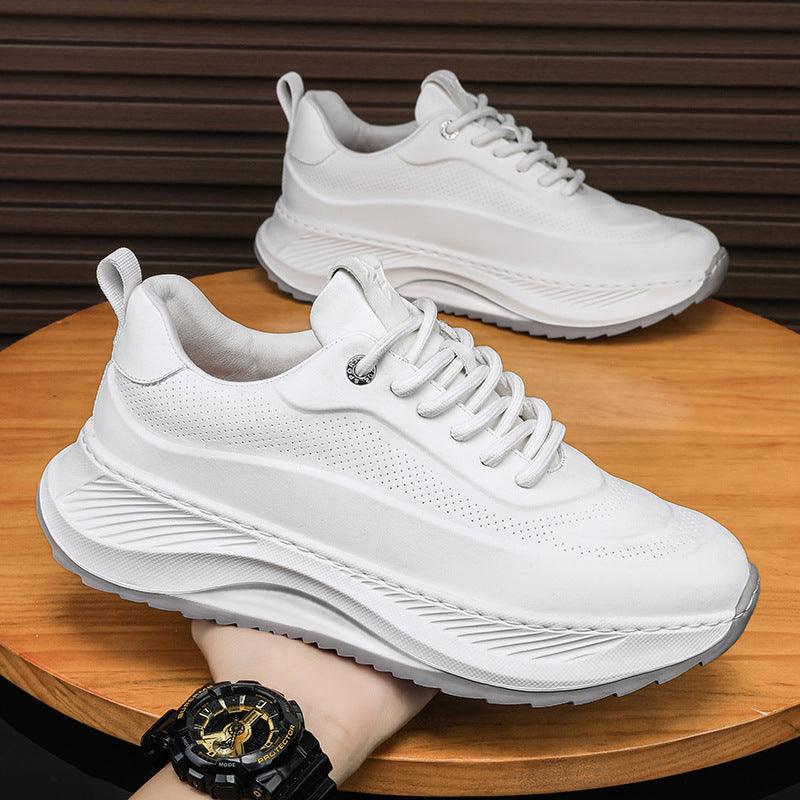 Men's Thick-soled Sports Shoes Casual Breathable Sneakers Lace-up Dad Shoes Boy - ForVanity 4