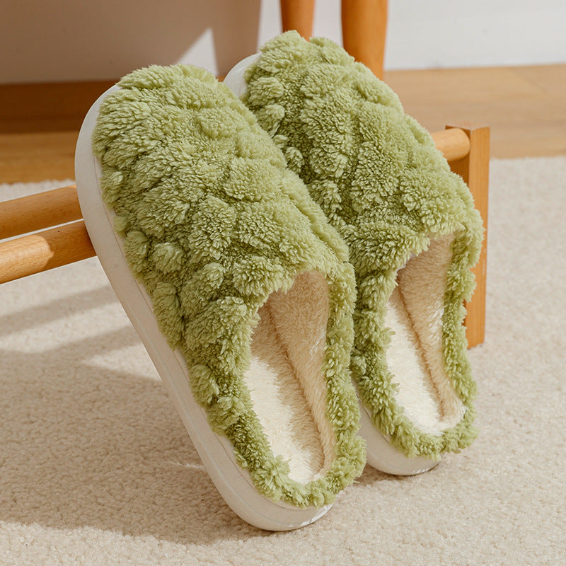 Soft Plush Slippers Women Men Cozy Fluffy Fleece House Shoes Winter Warm Slip On Floor Bedroom Slippers