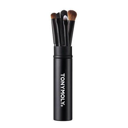 TONYMOLY 5-Piece Makeup Brush Set with Case