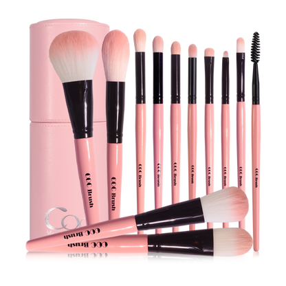 CORINGCO Cotton Candy Makeup 12-Piece Brush Set