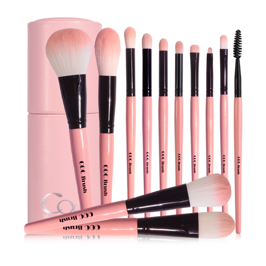 CORINGCO Cotton Candy Makeup 12-Piece Brush Set - ForVanity BEAUTY, BRUSH/TOOLS/ETC, brushes & tools, MAKEUP, Makeup Brush Case, Makeup Brush Sets Makeup Brush Sets