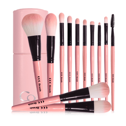 CORINGCO Cotton Candy Makeup 12-Piece Brush Set