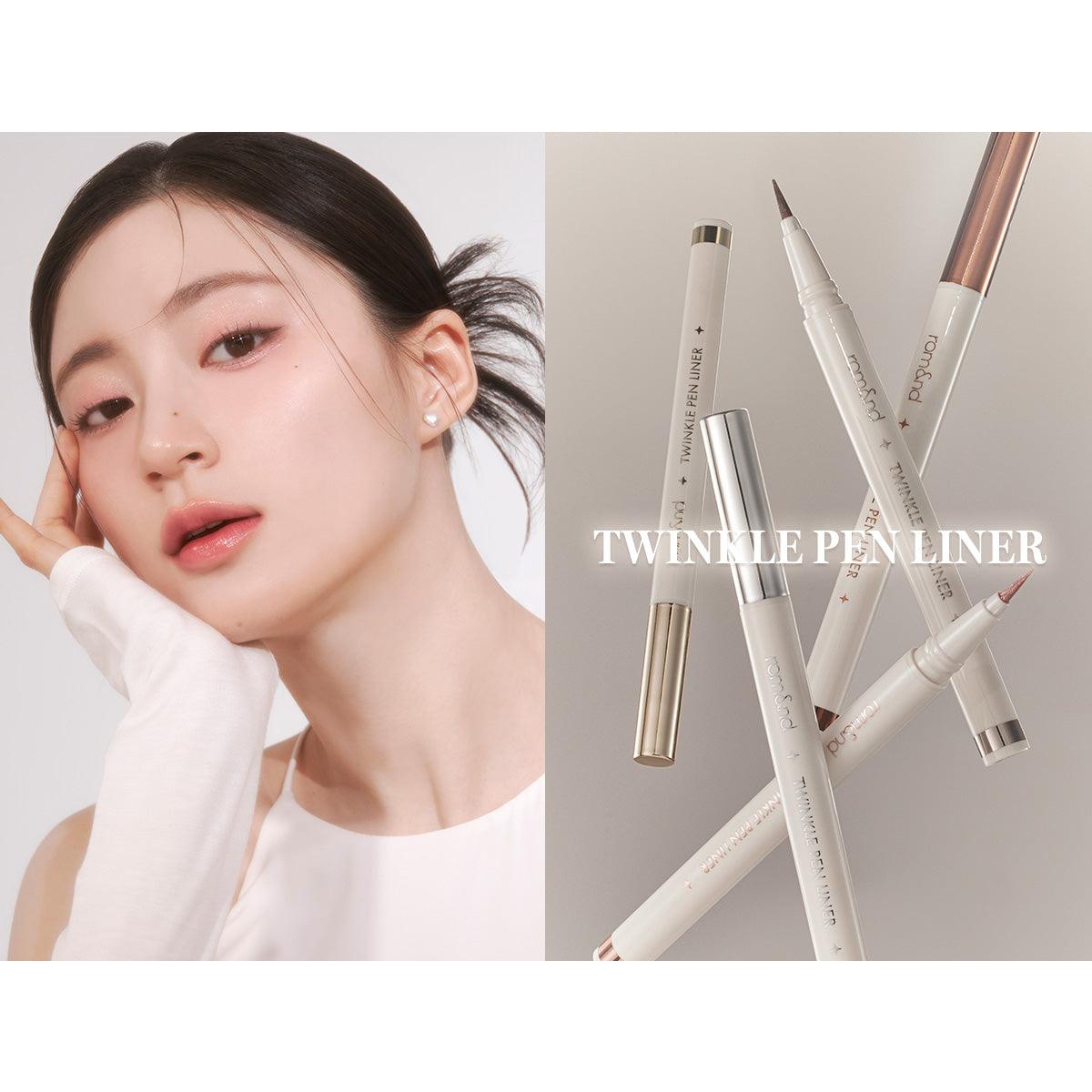 Rom&nd Twinkle Pen Liner - Superfine Glitter Precision Eyeliner - ForVanity BEAUTY, eye makeup, Eyeliner, makeup, pencil eyeliner Eyeliner